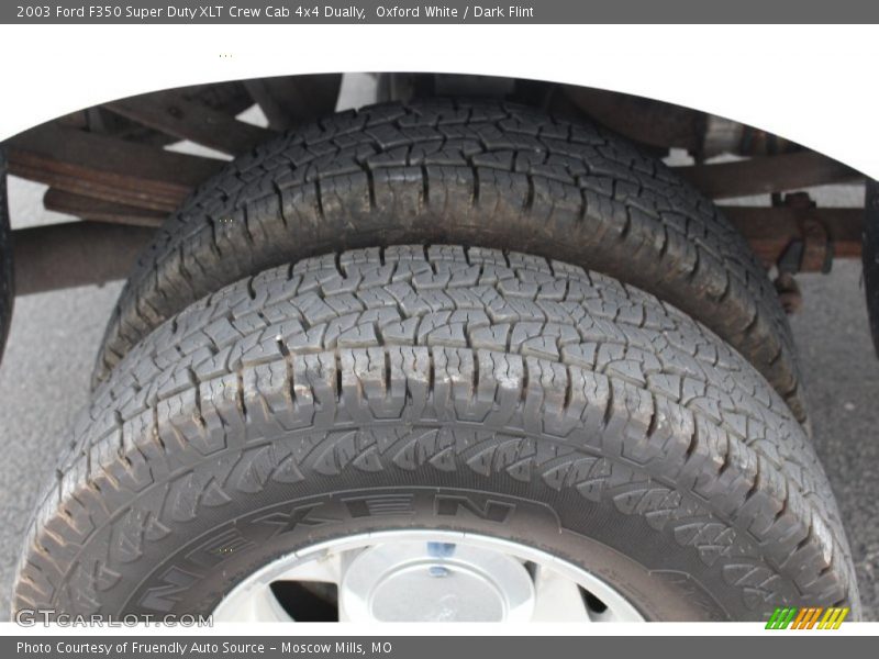 Oxford White / Dark Flint 2003 Ford F350 Super Duty XLT Crew Cab 4x4 Dually