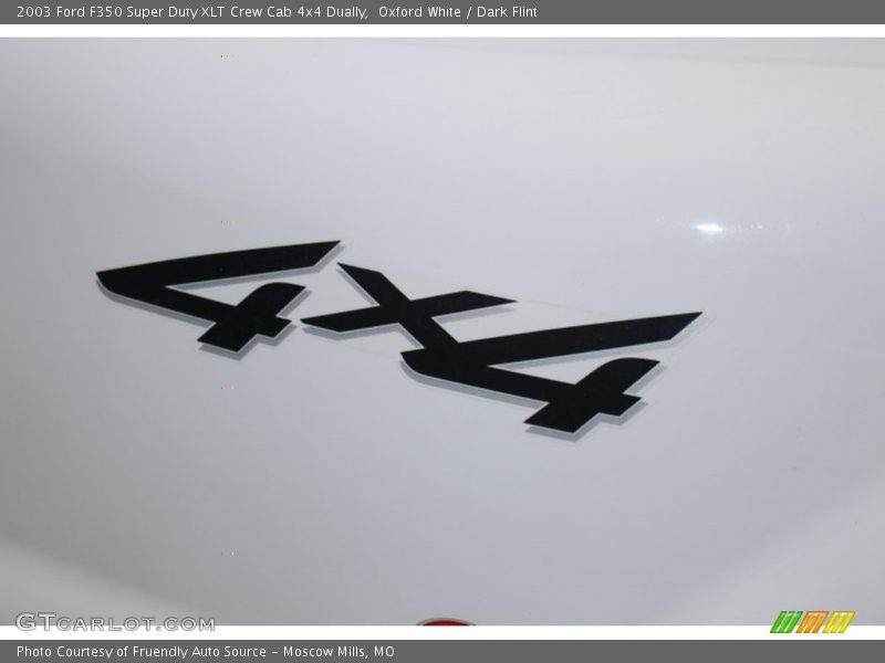 Oxford White / Dark Flint 2003 Ford F350 Super Duty XLT Crew Cab 4x4 Dually