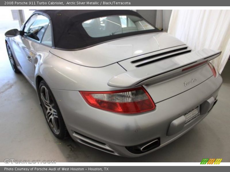 Arctic Silver Metallic / Black/Terracotta 2008 Porsche 911 Turbo Cabriolet