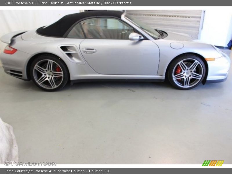 Arctic Silver Metallic / Black/Terracotta 2008 Porsche 911 Turbo Cabriolet