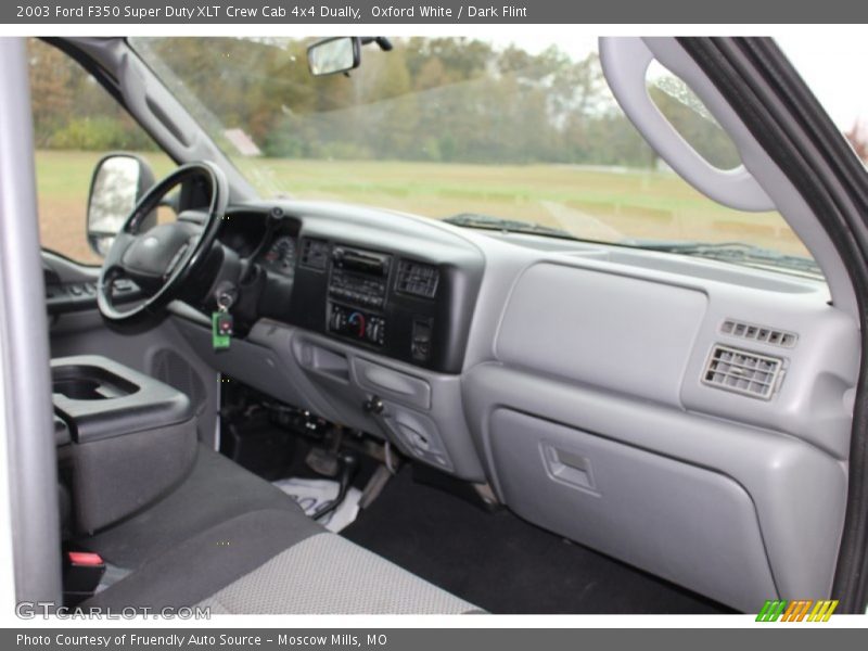 Oxford White / Dark Flint 2003 Ford F350 Super Duty XLT Crew Cab 4x4 Dually