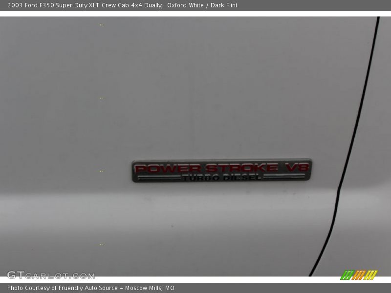Oxford White / Dark Flint 2003 Ford F350 Super Duty XLT Crew Cab 4x4 Dually
