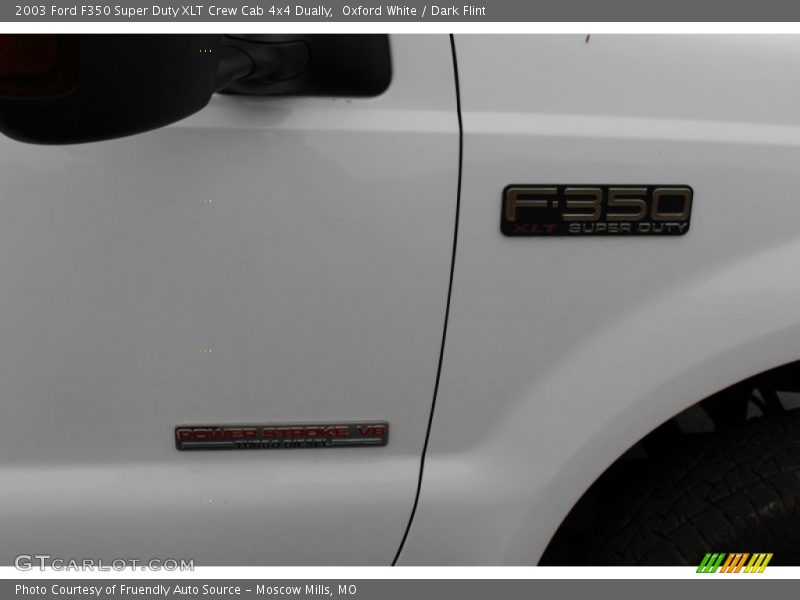 Oxford White / Dark Flint 2003 Ford F350 Super Duty XLT Crew Cab 4x4 Dually