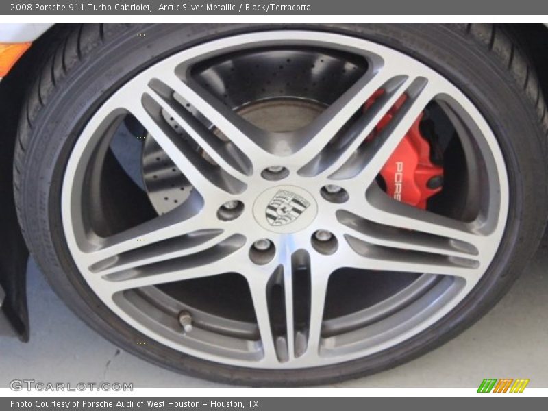 Arctic Silver Metallic / Black/Terracotta 2008 Porsche 911 Turbo Cabriolet