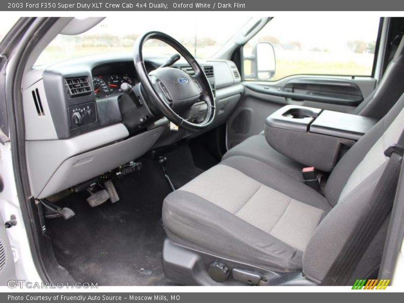 Oxford White / Dark Flint 2003 Ford F350 Super Duty XLT Crew Cab 4x4 Dually