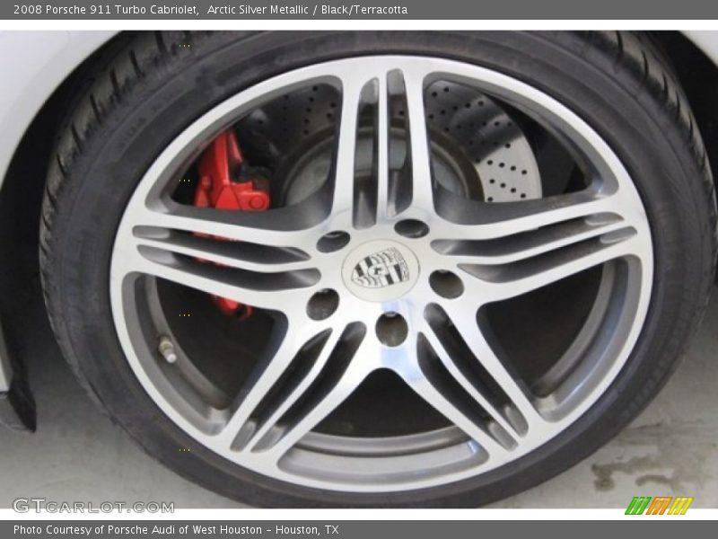 Arctic Silver Metallic / Black/Terracotta 2008 Porsche 911 Turbo Cabriolet