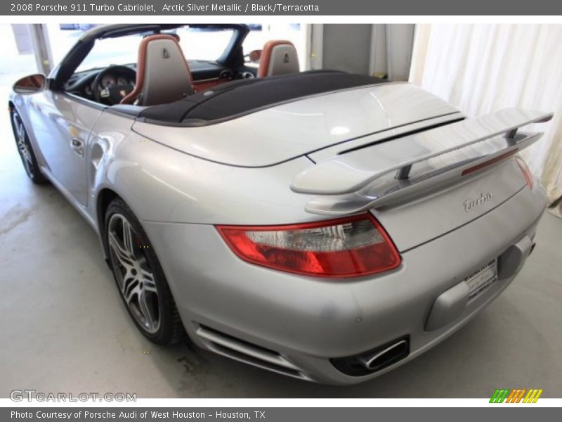 Arctic Silver Metallic / Black/Terracotta 2008 Porsche 911 Turbo Cabriolet