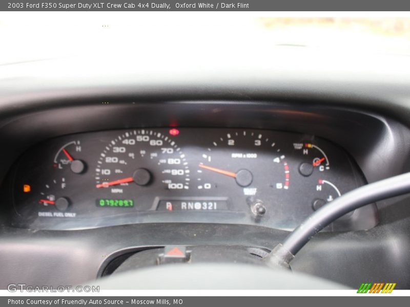 Oxford White / Dark Flint 2003 Ford F350 Super Duty XLT Crew Cab 4x4 Dually