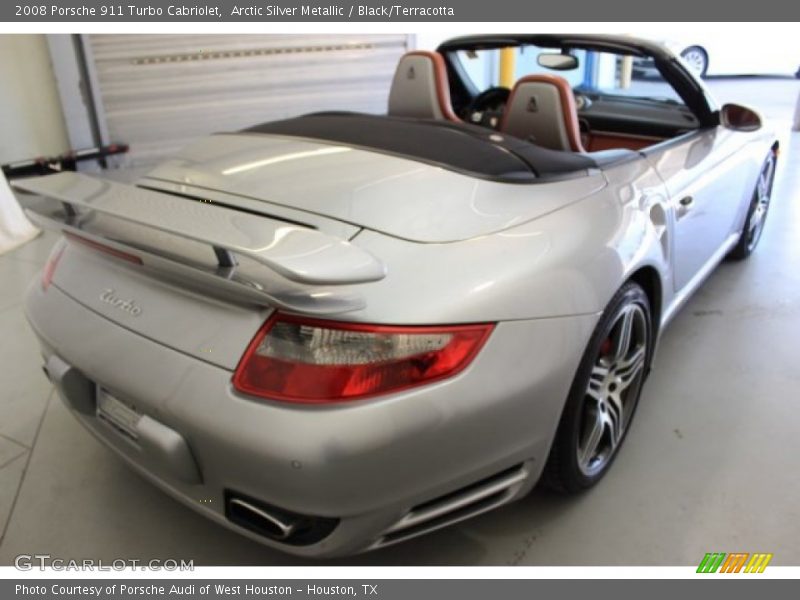 Arctic Silver Metallic / Black/Terracotta 2008 Porsche 911 Turbo Cabriolet