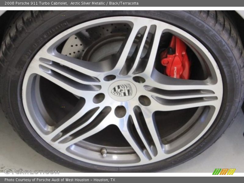 Arctic Silver Metallic / Black/Terracotta 2008 Porsche 911 Turbo Cabriolet