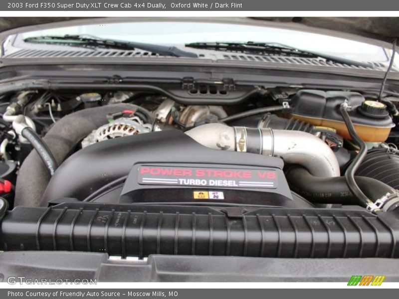Oxford White / Dark Flint 2003 Ford F350 Super Duty XLT Crew Cab 4x4 Dually