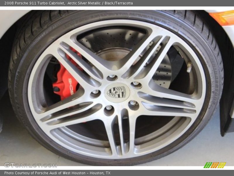Arctic Silver Metallic / Black/Terracotta 2008 Porsche 911 Turbo Cabriolet