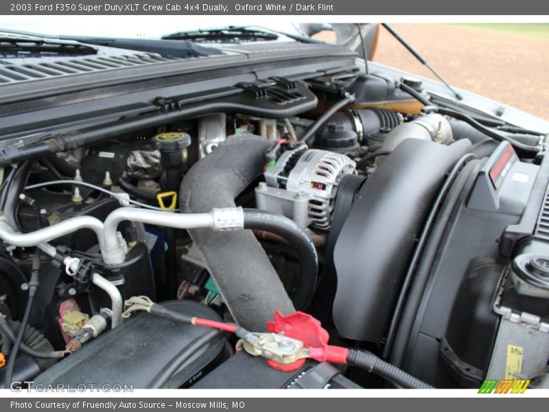 Oxford White / Dark Flint 2003 Ford F350 Super Duty XLT Crew Cab 4x4 Dually