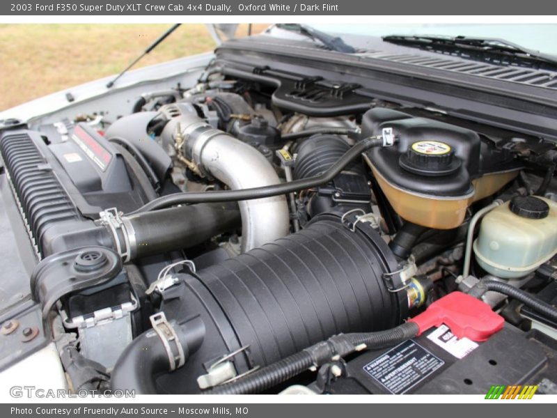 Oxford White / Dark Flint 2003 Ford F350 Super Duty XLT Crew Cab 4x4 Dually