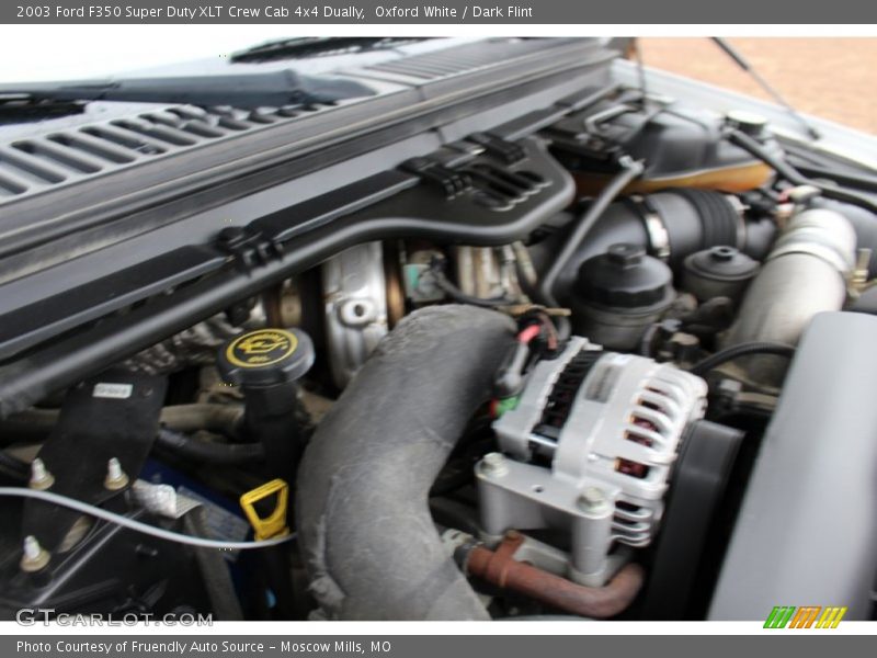 Oxford White / Dark Flint 2003 Ford F350 Super Duty XLT Crew Cab 4x4 Dually