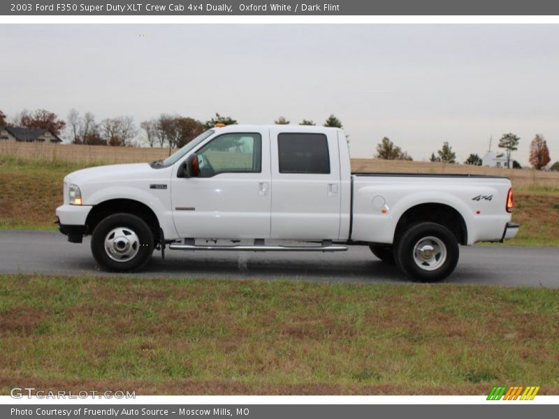 Oxford White / Dark Flint 2003 Ford F350 Super Duty XLT Crew Cab 4x4 Dually