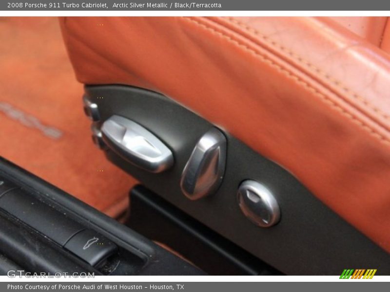 Arctic Silver Metallic / Black/Terracotta 2008 Porsche 911 Turbo Cabriolet