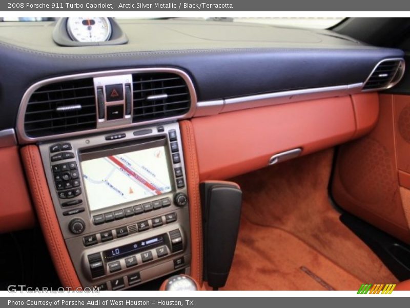 Arctic Silver Metallic / Black/Terracotta 2008 Porsche 911 Turbo Cabriolet