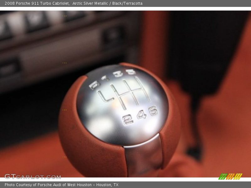 Arctic Silver Metallic / Black/Terracotta 2008 Porsche 911 Turbo Cabriolet