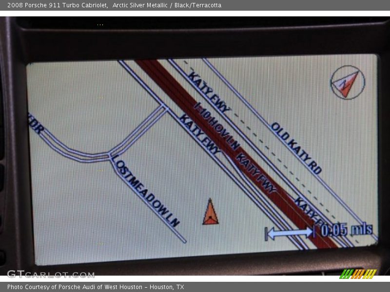 Arctic Silver Metallic / Black/Terracotta 2008 Porsche 911 Turbo Cabriolet