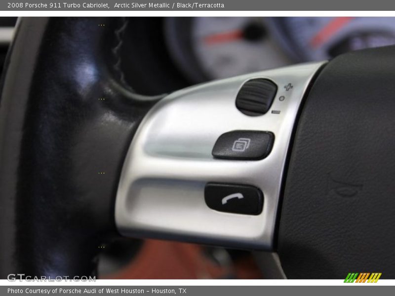 Arctic Silver Metallic / Black/Terracotta 2008 Porsche 911 Turbo Cabriolet