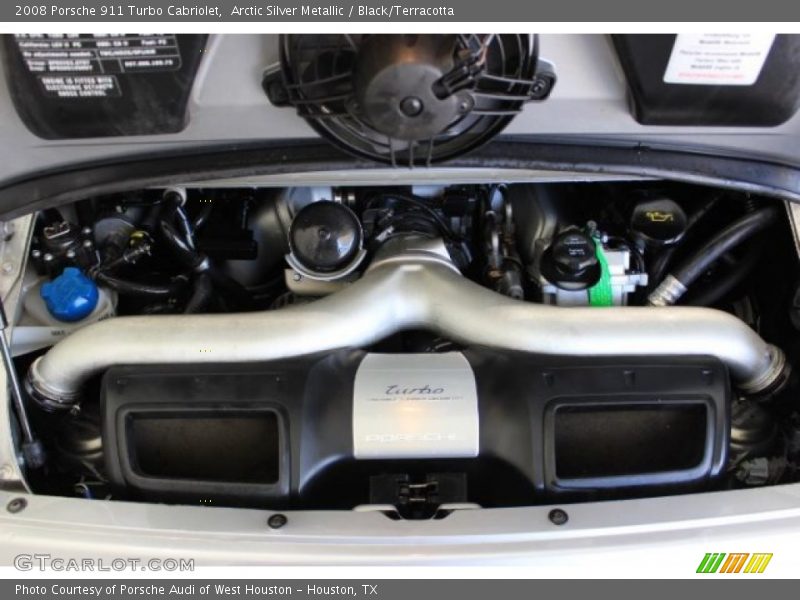 Arctic Silver Metallic / Black/Terracotta 2008 Porsche 911 Turbo Cabriolet