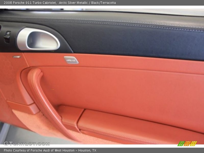Arctic Silver Metallic / Black/Terracotta 2008 Porsche 911 Turbo Cabriolet