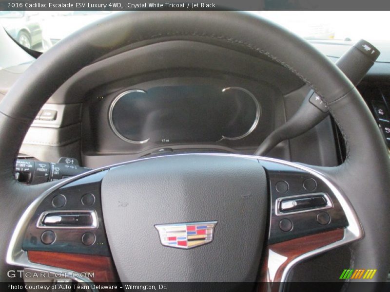 Crystal White Tricoat / Jet Black 2016 Cadillac Escalade ESV Luxury 4WD