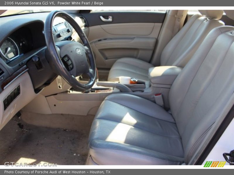Powder White Pearl / Beige 2006 Hyundai Sonata GLS V6