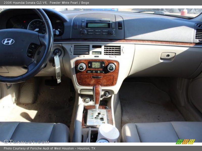 Powder White Pearl / Beige 2006 Hyundai Sonata GLS V6