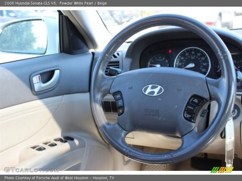 Powder White Pearl / Beige 2006 Hyundai Sonata GLS V6
