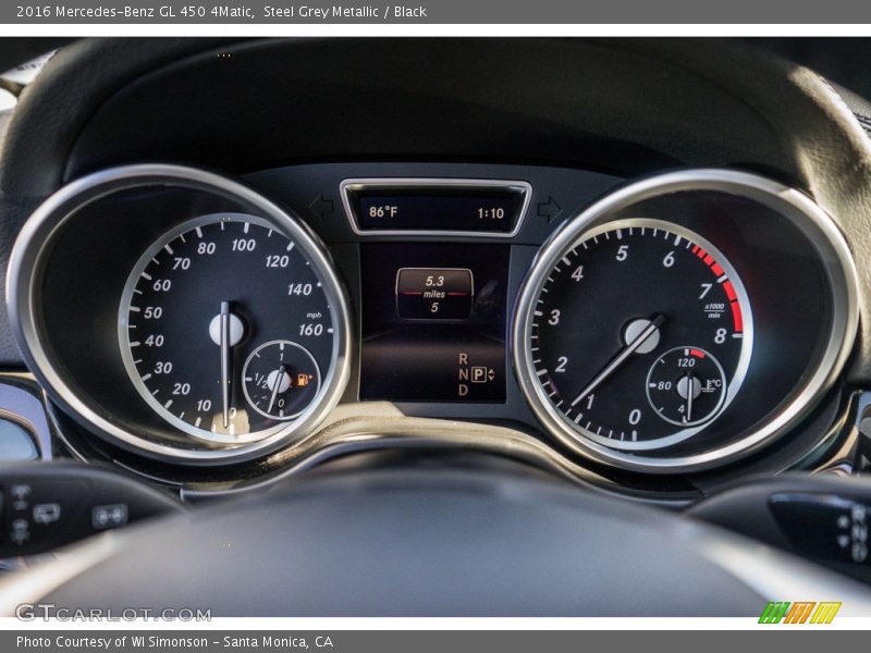 Steel Grey Metallic / Black 2016 Mercedes-Benz GL 450 4Matic