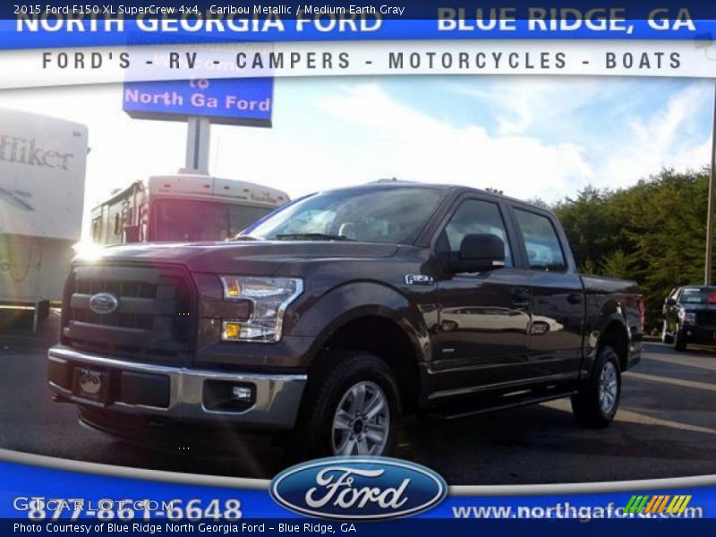 Caribou Metallic / Medium Earth Gray 2015 Ford F150 XL SuperCrew 4x4