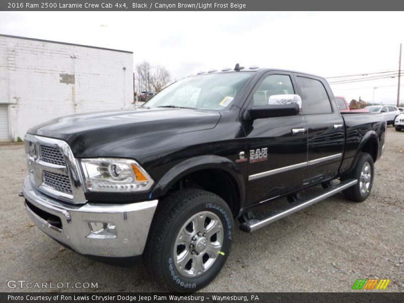 Black / Canyon Brown/Light Frost Beige 2016 Ram 2500 Laramie Crew Cab 4x4