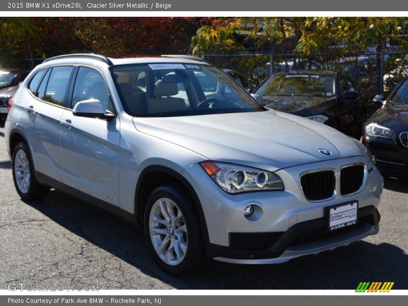 Glacier Silver Metallic / Beige 2015 BMW X1 xDrive28i