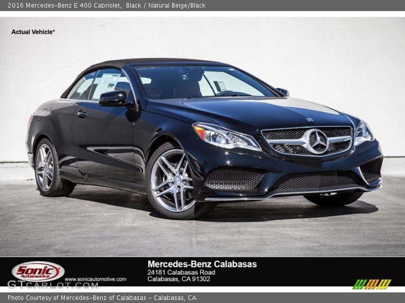 Black / Natural Beige/Black 2016 Mercedes-Benz E 400 Cabriolet