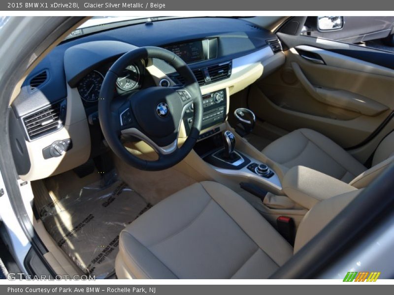 Glacier Silver Metallic / Beige 2015 BMW X1 xDrive28i