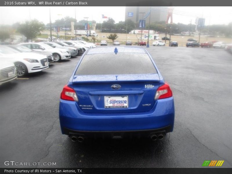 WR Blue Pearl / Carbon Black 2016 Subaru WRX