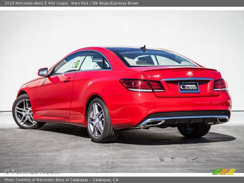 Mars Red / Silk Beige/Espresso Brown 2016 Mercedes-Benz E 400 Coupe
