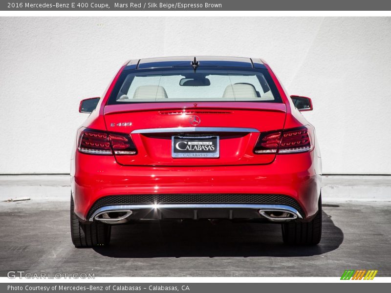 Mars Red / Silk Beige/Espresso Brown 2016 Mercedes-Benz E 400 Coupe