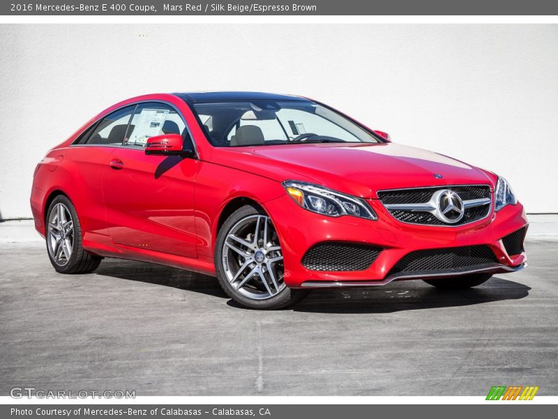 Mars Red / Silk Beige/Espresso Brown 2016 Mercedes-Benz E 400 Coupe