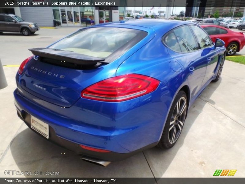 Sapphire Blue Metallic / Luxor Beige 2015 Porsche Panamera