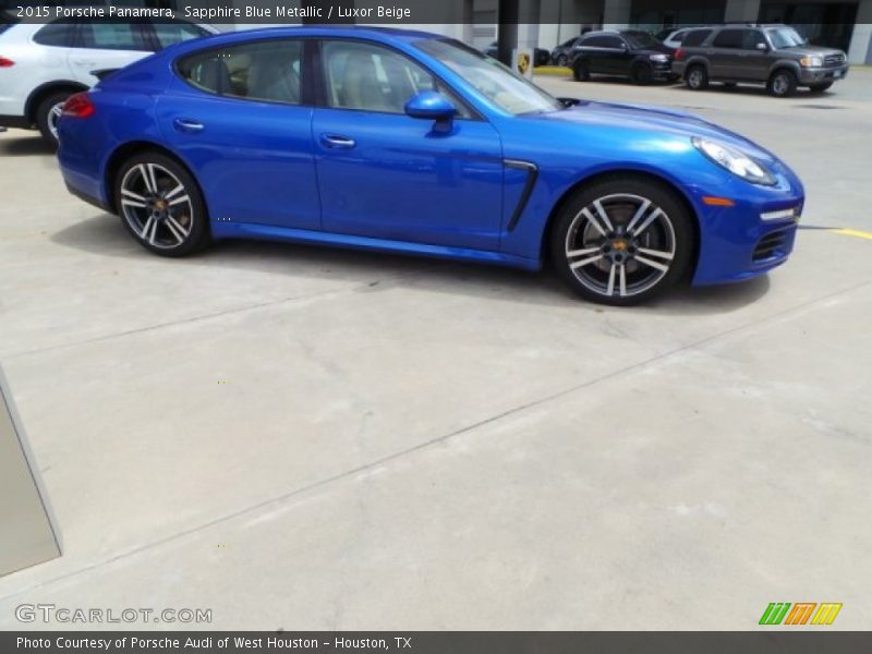 Sapphire Blue Metallic / Luxor Beige 2015 Porsche Panamera