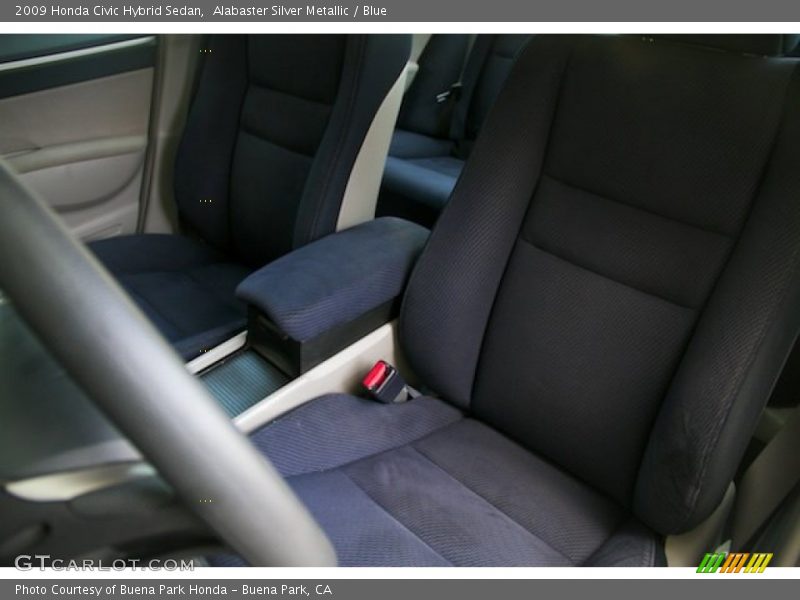 Alabaster Silver Metallic / Blue 2009 Honda Civic Hybrid Sedan