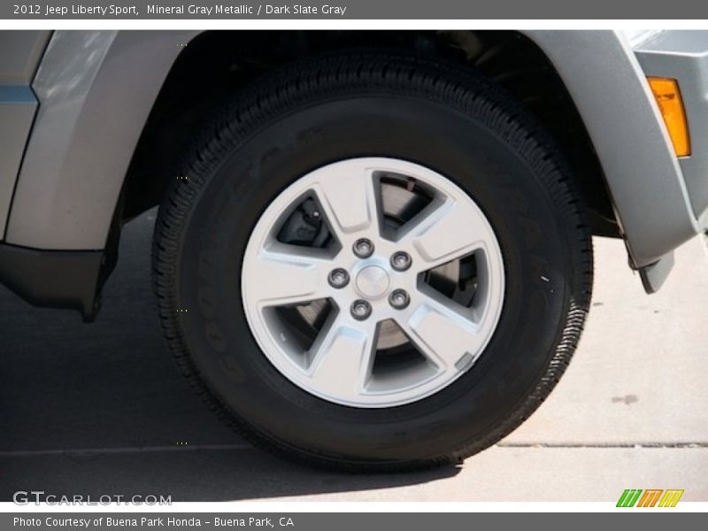 Mineral Gray Metallic / Dark Slate Gray 2012 Jeep Liberty Sport