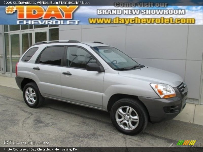 Satin Silver Metallic / Black 2008 Kia Sportage LX V6 4x4