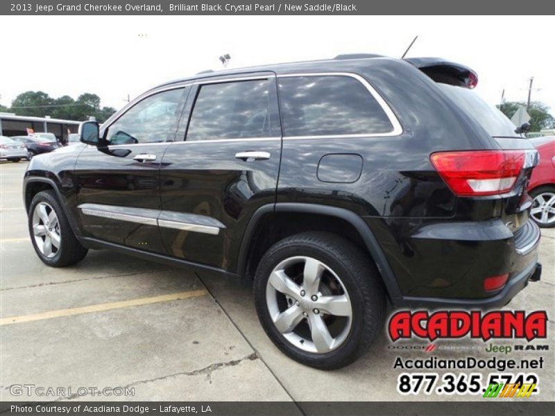 Brilliant Black Crystal Pearl / New Saddle/Black 2013 Jeep Grand Cherokee Overland