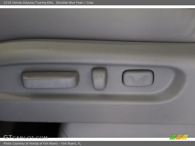 Obsidian Blue Pearl / Gray 2016 Honda Odyssey Touring Elite