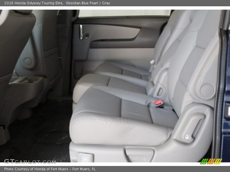 Obsidian Blue Pearl / Gray 2016 Honda Odyssey Touring Elite