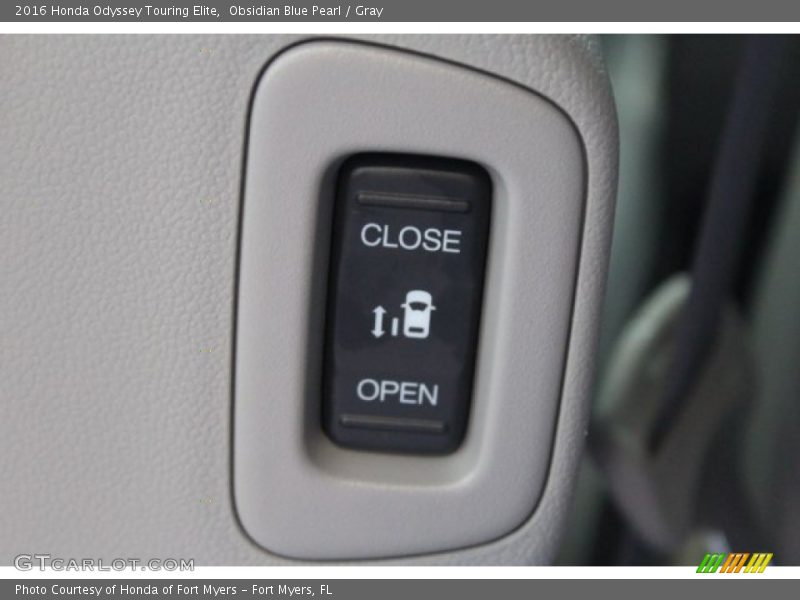 Obsidian Blue Pearl / Gray 2016 Honda Odyssey Touring Elite